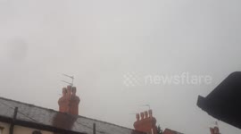 Extremely loud thunder crack during Storm Katie