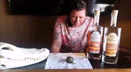 This woman really doesn't like eating century eggs