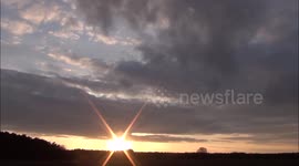 Amazing clouds at sunset time-lapse