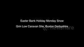 Easter Bank Holiday Monday Snow, Buxton, Derbyshire, UK.