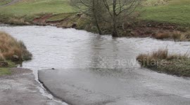 Derbyshire Flooded River Crossing