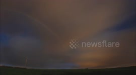 RARE NIGHT TIME MOONBOW OVER DONEGAL IRELAND