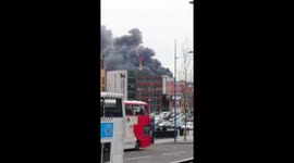 DUPLICATE Smoke seen from more than a mile away during Birmingham recycling plant blaze