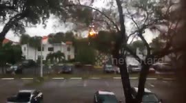 Dramatic lightning strike caught on camera