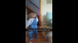 FUNNY IRISH BABY TAKING A CALL