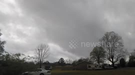 Major thunderstorm brews near Oklahoma-Arkansas state line
