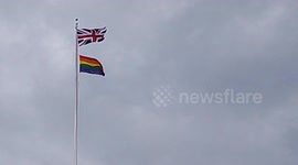 Rainbow Flag Over Downing Street