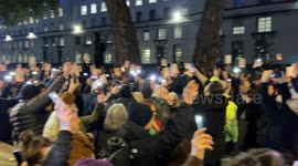 Vigil for Palestinian and Israeli victims outside Downing Street