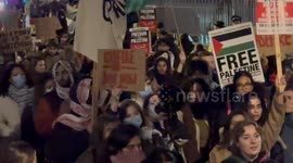 Thousands of pro-Palestine protesters gather outside British Parliament as MPs vote ceasefire