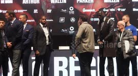 WILDER AND JOE pARKER FACE OFF FOR THE FIRST TIME AHEASD OF THEIR DECEMBER 23RD SHOW DOWN IN SAUDI