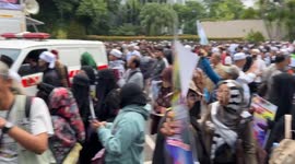 Anti LGBTQ+ Demonstration Against Coldplay Concert Takes Place In Jakarta, Indonesia