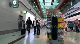 A walk though of Dubai International Terminal 3 DXB Concourse B and C (speeded up)