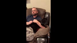 Boise bliss: feline delight in back patting