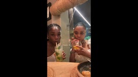 Glass shatter surprise: Bottom falls out of glass as friends toast their Mallorca holiday