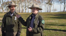 Press preview with NYC Parks Department on public tours of Hart Island in NY, USA