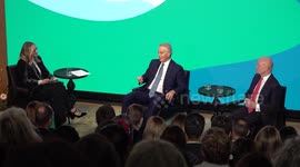 Tony Blair speaks on a panel at Shaping Us Summit in London, UK