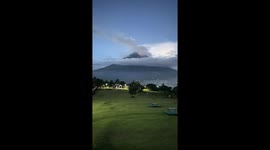 Time-lapse footage of Mayon Volcano spewing lava in the Philippines