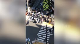 Car rams barricades in front of Israeli Embassy in Tokyo, Japan
