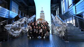 Gotham FC 2023 National Woman Soccer League Champions Visit Empire State Buidling in New York, NY, USA