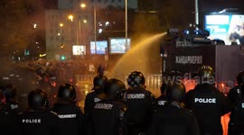 Violent clashes as football fans protest during European qualification in Sofia, Bulgaria