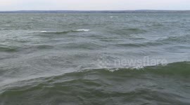 Gale waves on Lake Superior in Ashland Wisconsin winds SSW 26 mph and a Gale warning!