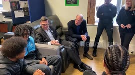 Prince of Wales meets Andy Burnham in Manchester, UK