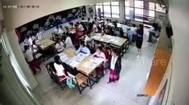 Pupils flee classroom in northern Thailand as earthquake shakes neighbouring Myanmar
