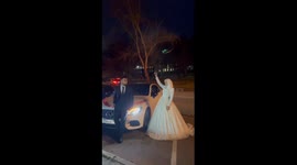 Bride and groom detained for firing guns in Pushkino, Russia