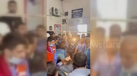 Gaza journalist weeps over family killed in Jabalia