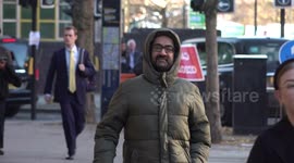 Man charged with supporting Hamas at Palestine protest arrives at court in London