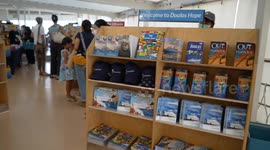 German book fair ship docks in Bangkok, Thailand