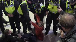 Police arrest several pro-Palestine demonstrators during sit-in protest at Waterloo station in London