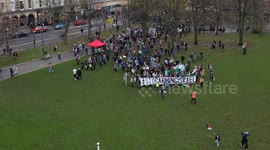 Ariel Drone Footage from the Stop Arming Israel protest Bristol held Saturday 18th November 2023