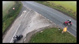 100's of motorcycles seen in convoy for Remembrance Day in Yorkshire