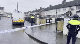 The scene in north Dublin, Ireland after man shot dead on Saturday night