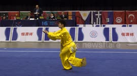 Chinese athletes win 4 gold medals on 1st day of 16th World Wushu Championships
