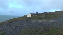 Storm Debi has gone by but its so windy here on the North Coast by the Tintagel Youth Hostel its like the next one is here already.