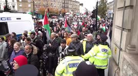 Pro-Palestinian protest in Camden, UK on national day of action