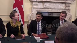 Sunak chairs first Cabinet with Cameron as Foreign Secretary in London, UK