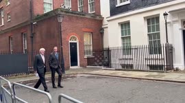 David Cameron arrives at Downing Street in London, UK