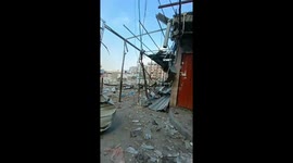 Resident cycles through desolate Gaza neighbourhood left in ruins by airstrikes