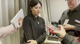 Director Charlotte Wells speaks after winning BAFTA Scotland Award