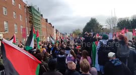 Pro-peace Dublin protest: demonstrators rally in support of Palestine amid ongoing Gaza conflict