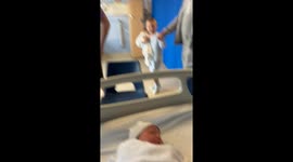 Clueless wee boy finds the gender of baby sibling right after her birth