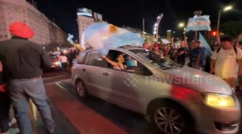 Milei's supporters celebrating his victory in Buenos Aires, Argentina