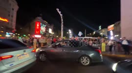 People Celebrating Javier Milei's Victory in Buenos, Aires Argentina