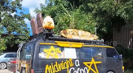 Couple travelling Thailand grow veggies on their van's roof