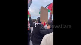 Pro-Palestine activists converge on Australian port to protest Israeli shipping company