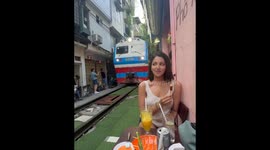 Dining on the edge: Hanoi's thrilling railway-side experience