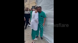 Heartbreaking scene as Gaza surgeon inconsolable after losing own son during amputation operation